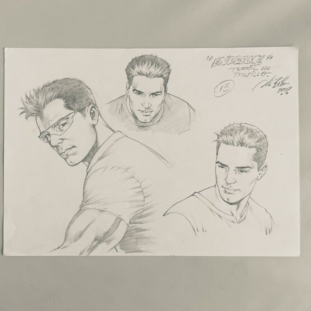 Al Rio Original Art Model Sheet - Endgame - 8.5x11 - Signed by Al Rio 2009